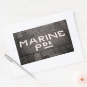 マリンパレード，ネーピア，ニュージーランド 長方形シール (封筒)