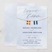 マリンフラッグイニシャル ナウティカルエンゲージメントパーティーI 招待状 (正面/裏面)