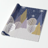 マリンブルーのボヘミアの森,クリスマス ラッピングペーパー (アンロールド)