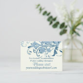 マリンブルーアイボリーフローラ結婚のWebサイトの挿入 エンクロージャーカード (スタンド正面)