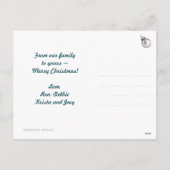 マリンブルーカスタムフォトクリスマスポストカード シーズンポストカード (裏面)