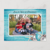 マリンブルーカスタムフォトクリスマスポストカード シーズンポストカード (正面)