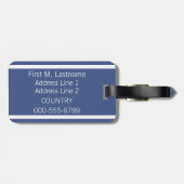 マリンブルーストライプカスタムラゲッジタグ ラゲッジタグ (裏面横)
