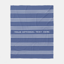 マリンブルーストライプ文字カスタムフリースブランケット フリースブランケット