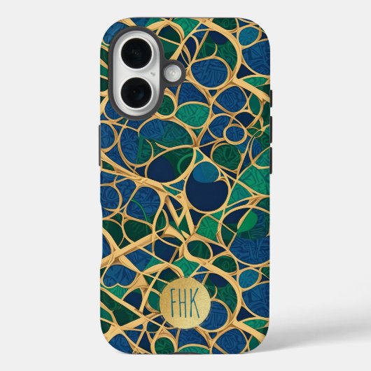 マリンブルー、ティール(緑がかった色)、エメラルド Case-Mate iPhoneケース (裏面)