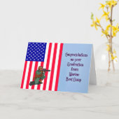 マリンブートキャンプ卒業のお祝いCa カード (黄色い花)