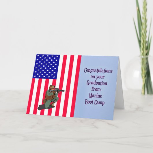 マリンブートキャンプ卒業のお祝いCa カード (正面)