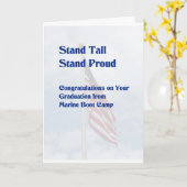 マリンブートキャンプ用卒業カード カード (黄色い花)