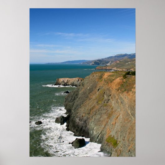 マリンヘッドランズ、海岸崖 ポスター (正面)