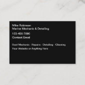 マリンボート整備士及びディテリング 名刺 (裏面)