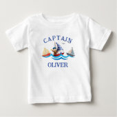 マリンボート船長 オーダーメイド ベビーTシャツ (正面)