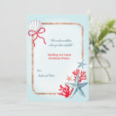 マリンライフクリスマスカード 招待状 (スタンド正面)