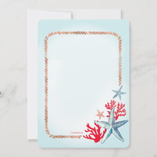 マリンライフクリスマスカード 招待状 (裏面)