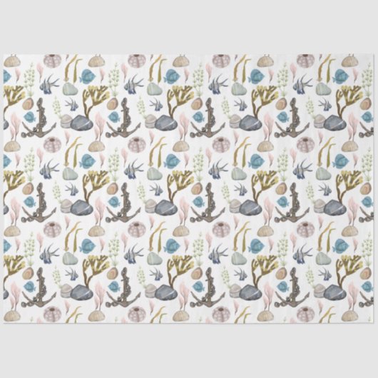 マリンライフシリーズデザイン10ティッシュペーパー 薄葉紙 (正面)