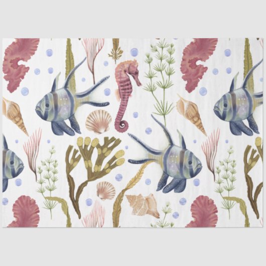 マリンライフシリーズデザイン21ティッシュペーパー 薄葉紙 (正面)