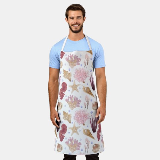 マリンライフシリーズデザイン23 エプロン (着用した状態)