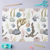 マリンライフシリーズデザイン30ティッシュペーパー 薄葉紙 (クラフト)