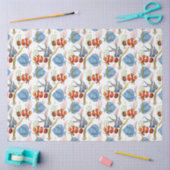 マリンライフシリーズデザイン8ティッシュペーパー 薄葉紙 (クラフト)