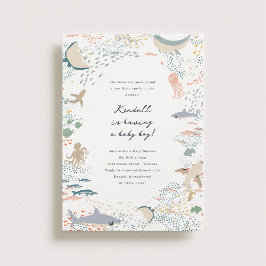 マリンライフベビーシャワー 招待状