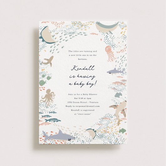 マリンライフベビーシャワー 招待状