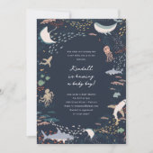 マリンライフベビーシャワー 招待状 (正面)