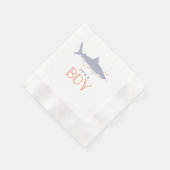 マリンライフベビーシャワー 縁ありカクテルナプキン (角)