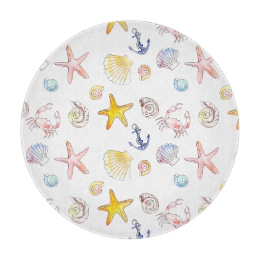 マリンライフ&いかり カッティングボード (正面)