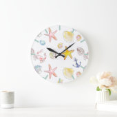 マリンライフ&いかり ラージ壁時計 (ホーム)