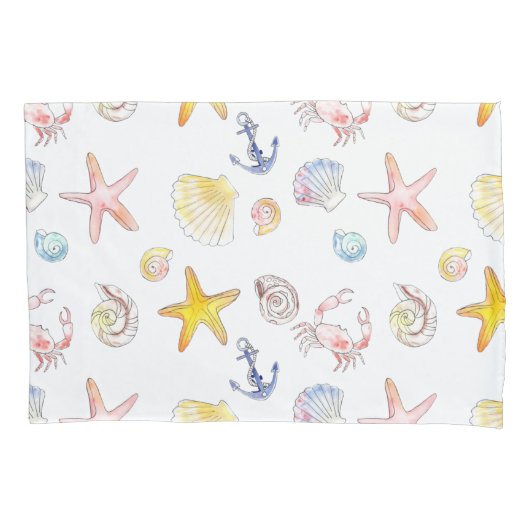 マリンライフ&いかり 枕カバー (正面)