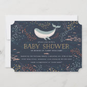 マリンライフ ベビーシャワー 招待状 (正面)