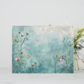 マリン海航海のティール(緑がかった色)ブルースクラップブック紙 (スタンド正面)