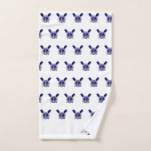 マリン航海のいかりパドルバスルーム赤ブルー バスタオルセット (ハンドタオル)