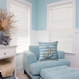 マリン航海のウッドフストライプのァミリビーチハウス クッション