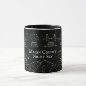 マリン郡の夜空 11 oz マグカップ ブラック (中央)