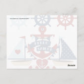 マリン こんにちは 船員 アンカー 船 ボート デザイン ポストカード (裏面)