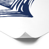 マリン ウェディング アンカー ホワイト 歓迎 ポスター (角)