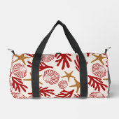 マリン シェル プリント ジム & トラベル バッグ (正面)