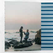 マリン フォイル アンカー ストライプ 三つ折り招待状 (内部最初)