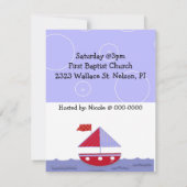 マリン ベイビーシャワー 招待状 (裏面)