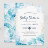 マリン ベビーシャワー 招待状 (正面/裏面)