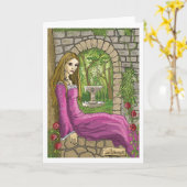 マリーと秘密の庭のグリーティングカード カード (黄色い花)