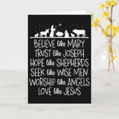 マリーのように信じ、ジョセフのように信頼するキリストへの祈り カード (黄色い花)