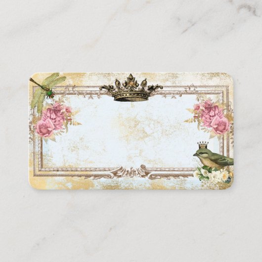 マリーアフランスのントイインスパイアネットの結婚粗末な プレイスカード (正面)