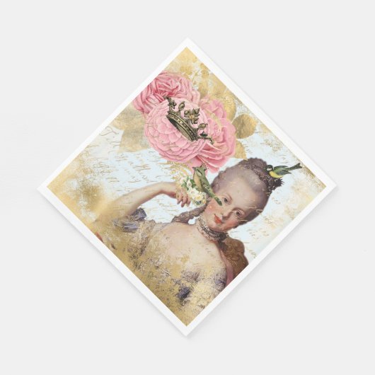 マリーアントイフランスのネッインスパイアトシャビーパーティー スタンダードランチョンナプキン (角)