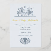 マリーアントイフランスのネットロインスパイアココ結婚ズ 箔招待状 (正面)