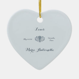 マリーアントイ結婚ネットのロココダスティブルー セラミックオーナメント