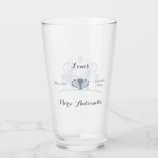 マリーアントイ結婚ネットのロココダスティブルー タンブラーグラス (正面)