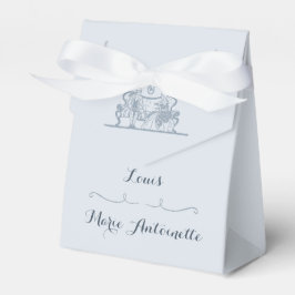 マリーアントイ結婚ネットのロココダスティブルー フェイバーボックス