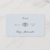 マリーアントイ結婚ネットのロココダスティブルー プレイスカード (裏面)