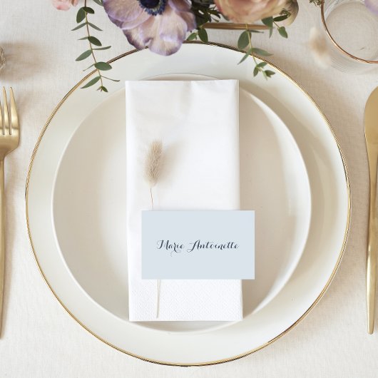 マリーアントイ結婚ネットのロココダスティブルー プレイスカード